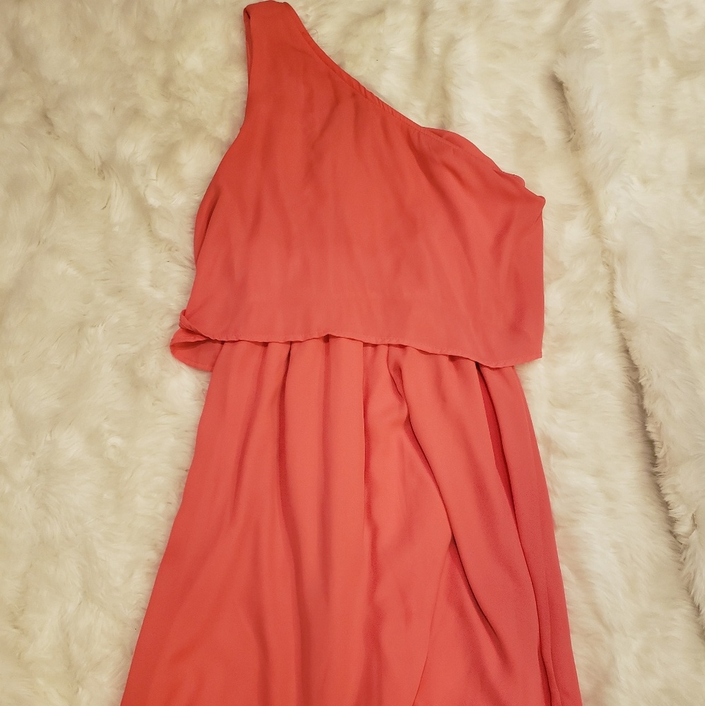 Off the shoulder pink dress